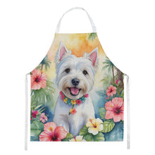 Load image into Gallery viewer, Westie Luau Apron – Artist-Designed Kitchen, BBQ &amp; Craft Apron