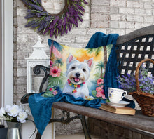 Load image into Gallery viewer, Westie Luau Throw Pillow