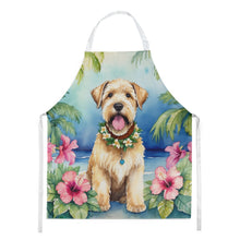 Load image into Gallery viewer, Wheaten Terrier Luau Apron – Artist-Designed Kitchen, BBQ &amp; Craft Apron