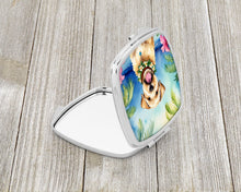 Load image into Gallery viewer, Wheaten Terrier Luau Compact Mirror – Stylish Purse Mirror with Artistic Covers