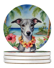 Load image into Gallery viewer, Whippet Luau Large Sandstone Coasters Pack of 4