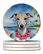 Load image into Gallery viewer, Whippet Luau Large Sandstone Coasters Pack of 4
