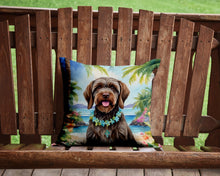 Load image into Gallery viewer, Wirehaired Pointing Griffon Luau Throw Pillow - 14x14 Decorative Pillow – Art for Your Home &amp; Patio