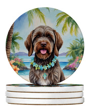 Load image into Gallery viewer, Wirehaired Pointing Griffon Luau Large Sandstone Coasters Pack of 4