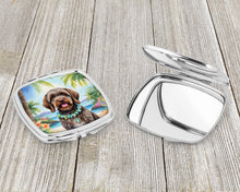 Load image into Gallery viewer, Wirehaired Pointing Griffon Luau Compact Mirror – Stylish Purse Mirror with Artistic Covers