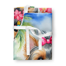 Load image into Gallery viewer, Yorkshire Terrier Luau Apron – Artist-Designed Kitchen, BBQ &amp; Craft Apron