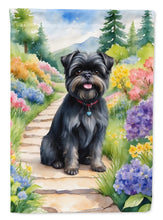Load image into Gallery viewer, Affenpinscher Spring Path House Flag