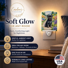 Load image into Gallery viewer, Affenpinscher Spring Garden Ceramic Night Light Compact, UL-Certified, Ideal for Bedroom, Bathroom, Nursery, Hallway, Kitchen, 6x4x3, Multicolor