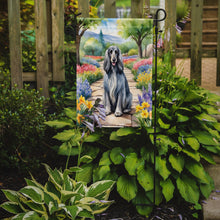 Load image into Gallery viewer, Afghan Hound Spring Path Garden Flag  – Dog-Themed Floral Outdoor Decor