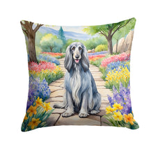 Load image into Gallery viewer, Afghan Hound Spring Garden Throw Pillow