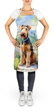 Load image into Gallery viewer, Airedale Terrier Spring Garden Apron – Artist-Designed Kitchen, BBQ &amp; Craft Apron