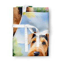 Load image into Gallery viewer, Airedale Terrier Spring Garden Apron – Artist-Designed Kitchen, BBQ &amp; Craft Apron