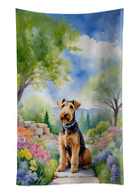 Load image into Gallery viewer, Airedale Terrier Spring Garden Kitchen Towel