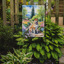 Load image into Gallery viewer, Akita Spring Garden Path Flag  – Dog-Themed Floral Outdoor Decor