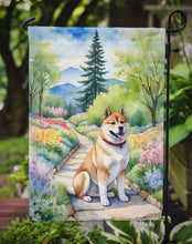 Load image into Gallery viewer, Akita Spring Garden Path Flag  – Dog-Themed Floral Outdoor Decor