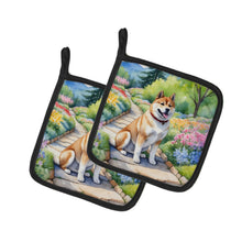 Load image into Gallery viewer, Akita Spring Garden Pot Holders - Set of 2 Decorative Kitchen Helpers | Made in the USA
