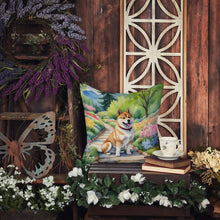Load image into Gallery viewer, Akita Spring Garden Throw Pillow