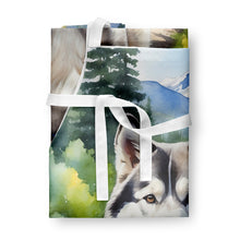 Load image into Gallery viewer, Alaskan Malamute Spring Garden Apron – Artist-Designed Kitchen, BBQ &amp; Craft Apron