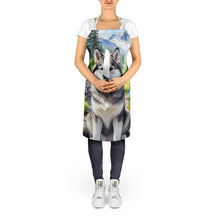 Load image into Gallery viewer, Alaskan Malamute Spring Garden Apron – Artist-Designed Kitchen, BBQ &amp; Craft Apron