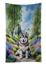Load image into Gallery viewer, Alaskan Malamute Spring Garden Kitchen Towel