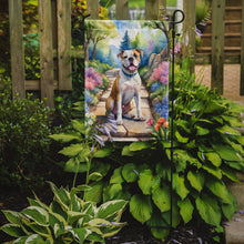 Load image into Gallery viewer, American Bulldog Spring Path Garden Flag  – Dog-Themed Floral Outdoor Decor