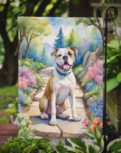 Load image into Gallery viewer, American Bulldog Spring Path Garden Flag  – Dog-Themed Floral Outdoor Decor
