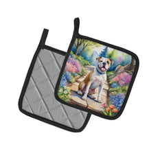 Load image into Gallery viewer, American Bulldog Spring Garden Pot Holders - Set of 2 Decorative Kitchen Helpers | Made in the USA