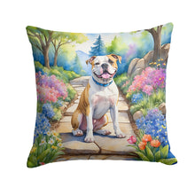 Load image into Gallery viewer, American Bulldog Spring Garden Throw Pillow