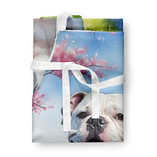 Load image into Gallery viewer, American Bulldog Spring Garden Apron – Artist-Designed Kitchen, BBQ &amp; Craft Apron