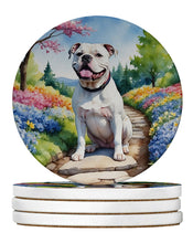 Load image into Gallery viewer, American Bulldog Spring Garden Large Sandstone Coasters Pack of 4