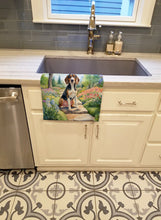 Load image into Gallery viewer, American English Coonhound Spring Garden Kitchen Towel