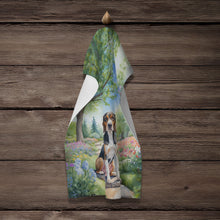 Load image into Gallery viewer, American English Coonhound Spring Garden Kitchen Towel