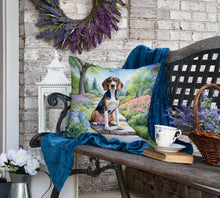 Load image into Gallery viewer, American English Coonhound Spring Garden Throw Pillow