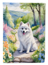 Load image into Gallery viewer, American Eskimo Spring Path House Flag