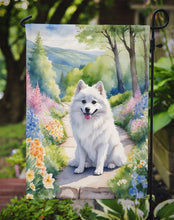 Load image into Gallery viewer, American Eskimo Spring Path Garden Flag  – Dog-Themed Floral Outdoor Decor