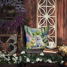 Load image into Gallery viewer, American Eskimo Spring Garden Throw Pillow