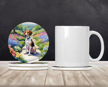 Load image into Gallery viewer, American Foxhound Spring Garden Large Sandstone Coasters Pack of 4