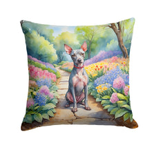 Load image into Gallery viewer, American Hairless Terrier Spring Garden Throw Pillow