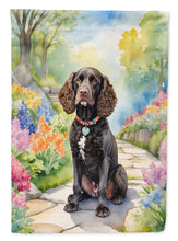 Load image into Gallery viewer, American Water Spaniel Spring Path House Flag