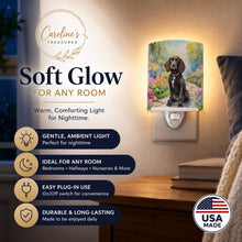 Load image into Gallery viewer, American Water Spaniel Spring Garden Ceramic Night Light Compact, UL-Certified, Ideal for Bedroom, Bathroom, Nursery, Hallway, Kitchen, 6x4x3, Multicolor
