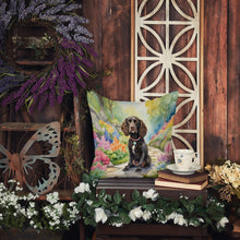 Load image into Gallery viewer, American Water Spaniel Spring Garden Throw Pillow