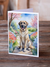 Load image into Gallery viewer, Anatolian Shepherd Spring Garden Greeting Cards - Blank Note Cards – 8-Pack of Artist-Designed Cards with Envelopes