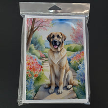 Load image into Gallery viewer, Anatolian Shepherd Spring Garden Greeting Cards - Blank Note Cards – 8-Pack of Artist-Designed Cards with Envelopes