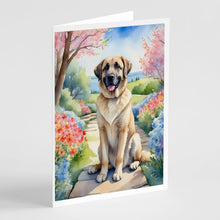 Load image into Gallery viewer, Anatolian Shepherd Spring Garden Greeting Cards - Blank Note Cards – 8-Pack of Artist-Designed Cards with Envelopes