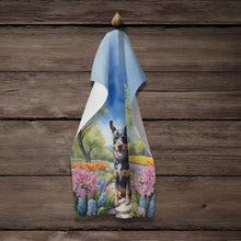 Load image into Gallery viewer, Australian Cattle Dog Spring Garden Kitchen Towel