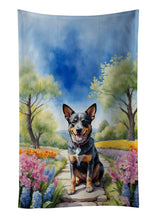 Load image into Gallery viewer, Australian Cattle Dog Spring Garden Kitchen Towel