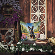 Load image into Gallery viewer, Australian Cattle Dog Spring Garden Throw Pillow - 14x14 Decorative Pillow – Art for Your Home &amp; Patio