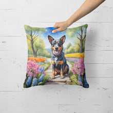 Load image into Gallery viewer, Australian Cattle Dog Spring Garden Throw Pillow