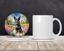 Load image into Gallery viewer, Australian Cattle Dog Spring Garden Large Sandstone Coasters Pack of 4