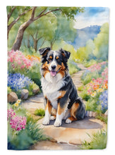 Load image into Gallery viewer, Australian Shepherd Spring Path House Flag